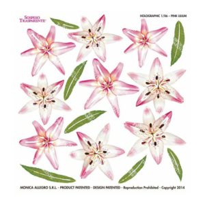 Holographic Printed Films - Pink Lilium