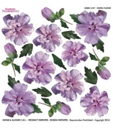 Printed Film Purple Flower