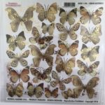 Gold Printed Film Cream Butterfly